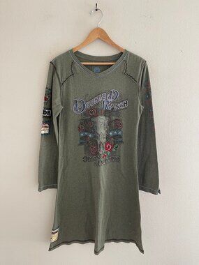 DOUBLE D RANCH "Outlaws & Outposts" 100% Cotton Embroidered Dress: SMALL; NWOT!